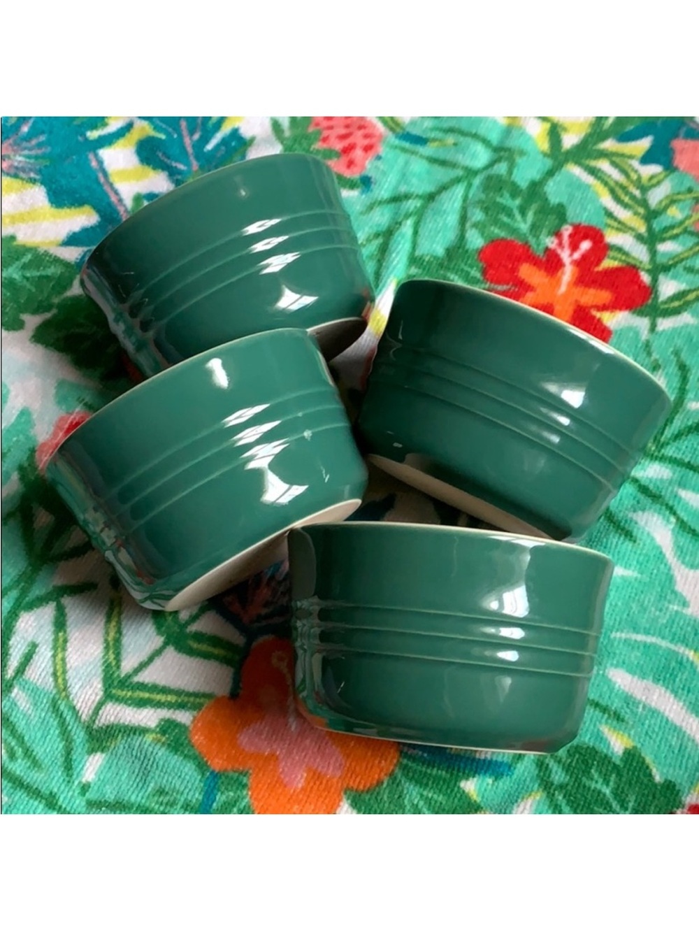 🔥 Set of 4 LE CREUSET Ramekin- Green